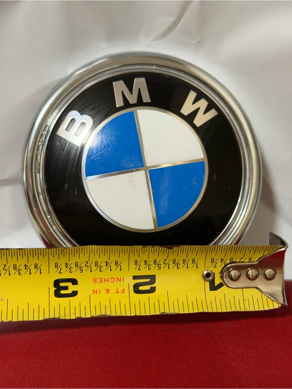 BMW Black, Blue and White Round Emblem Accent